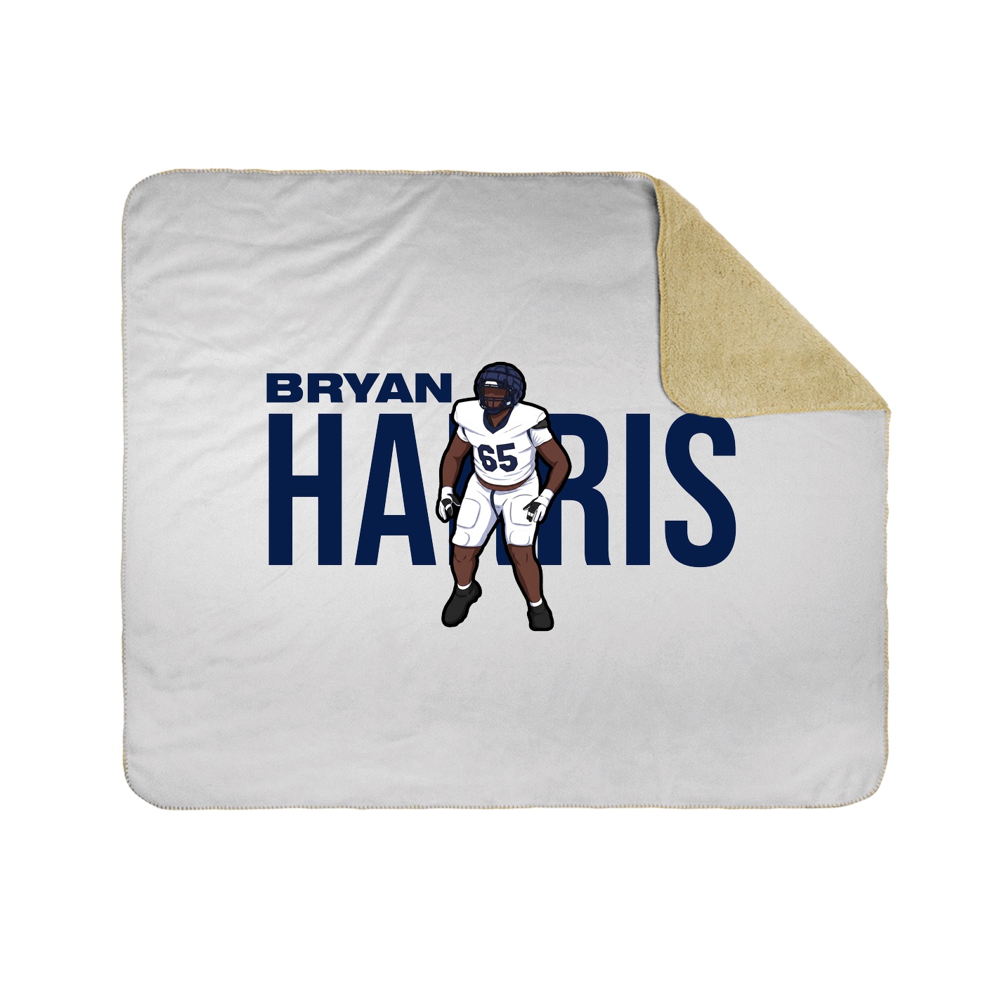 Throw Blanket — Player Name in White