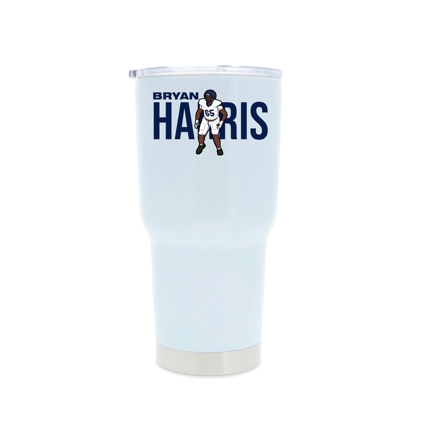 30oz Stainless Steel Tumbler — Player Name in White