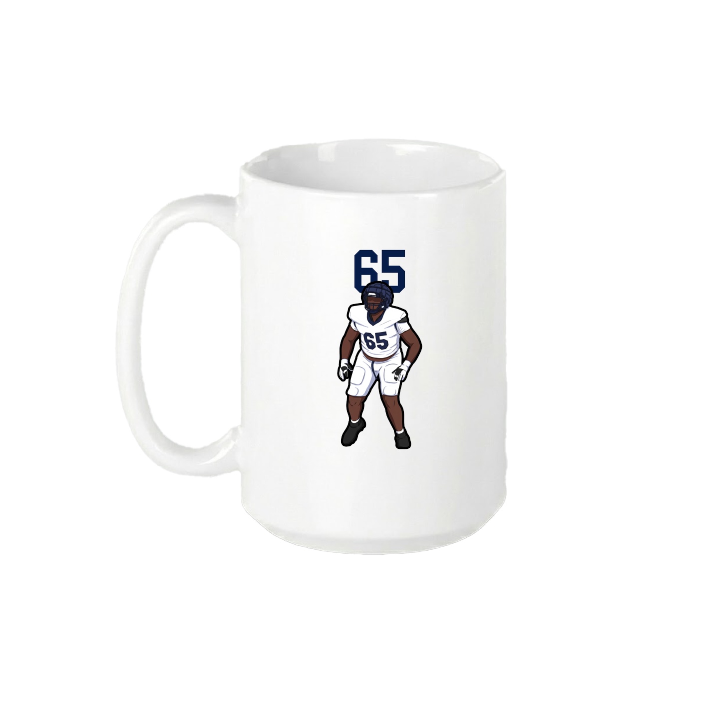 15oz Coffee Mug — Number Top in White