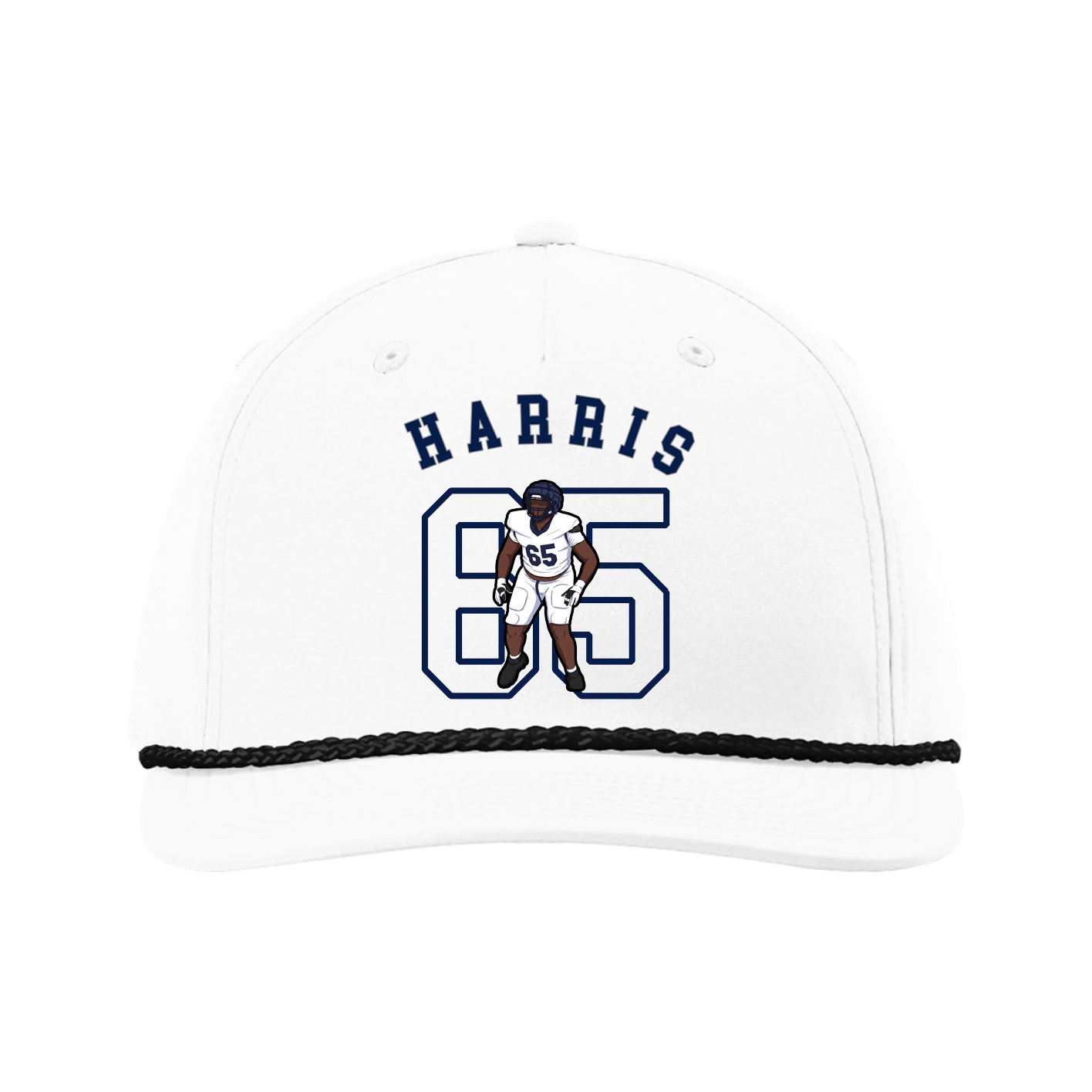 Five-Panel Classic Rope Cap — Shirsey Arch in White