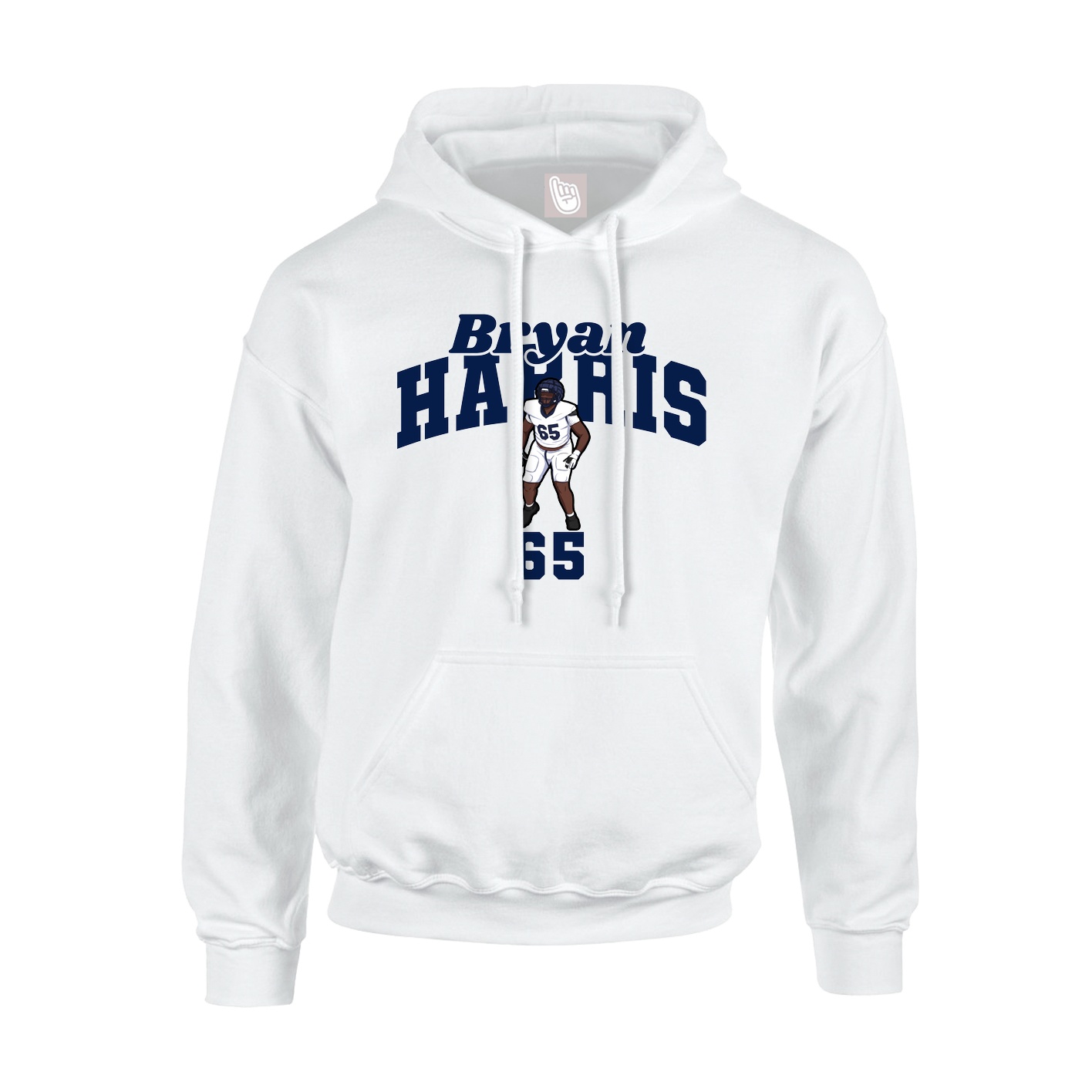 Hoodie — Signature Arch in White
