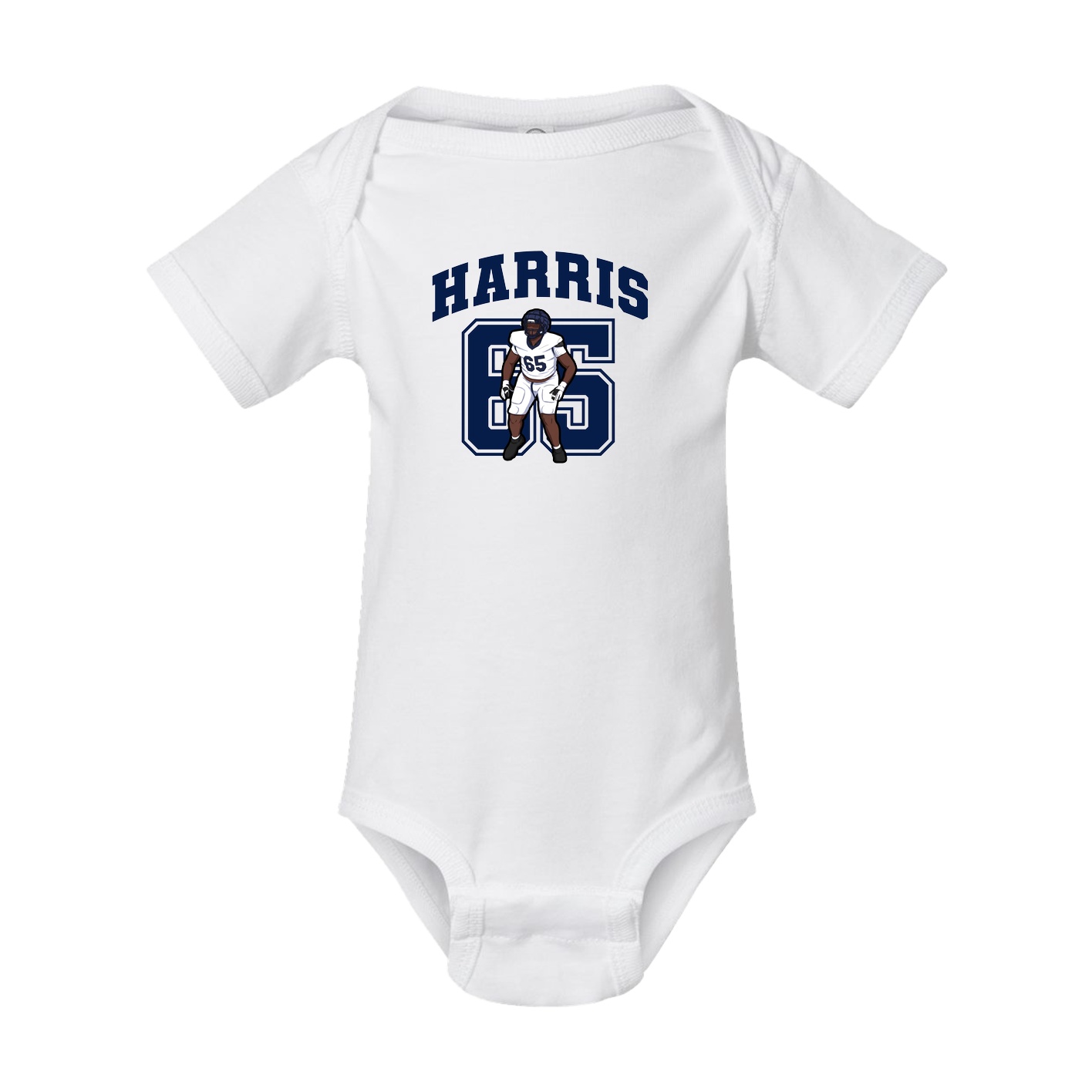 Baby Onesie — Number in White