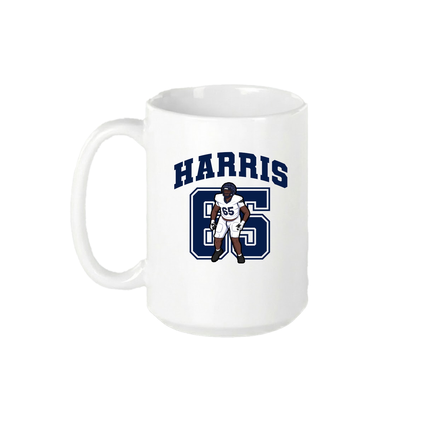 15oz Coffee Mug — Number in White