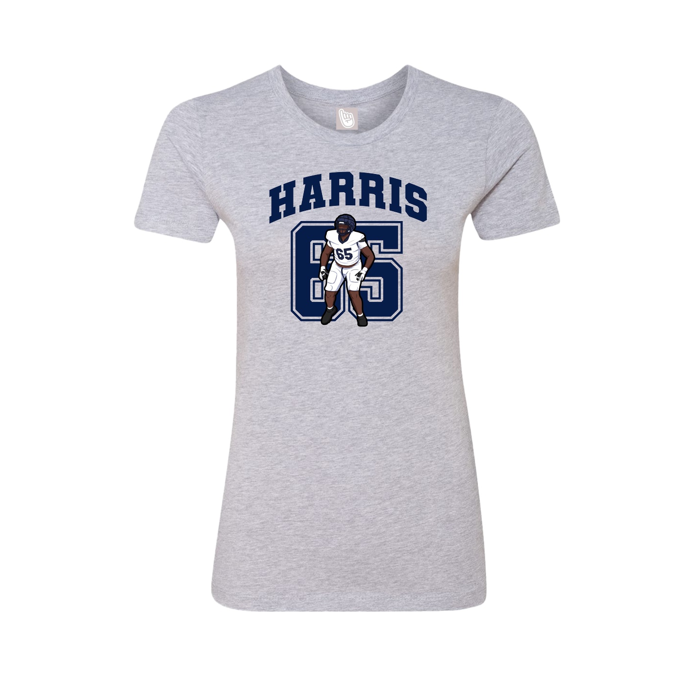 Womens Tee — Number in Grey