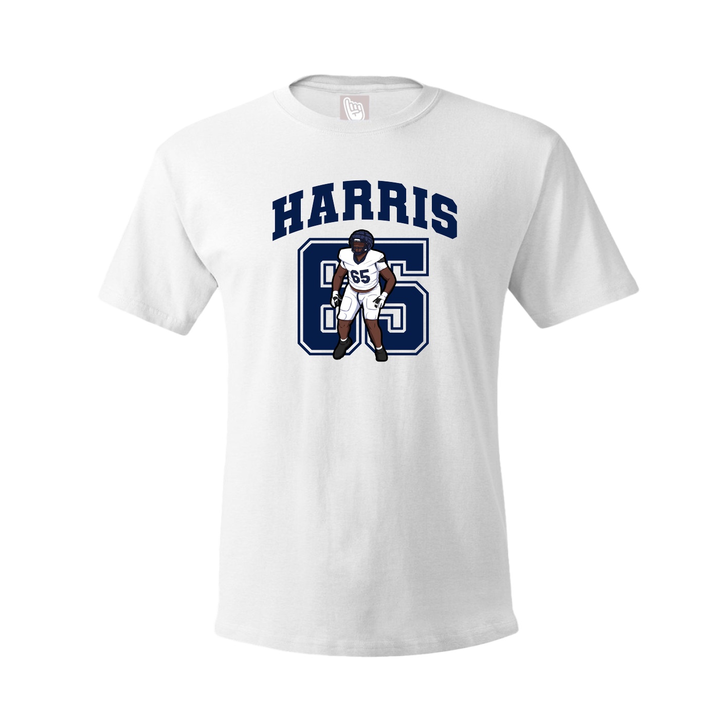 Youth Tee — Number in White