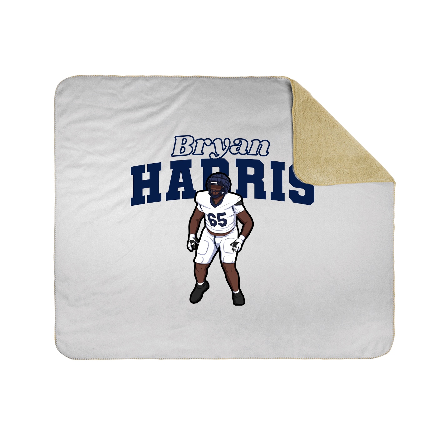 Throw Blanket — Name Arch in White