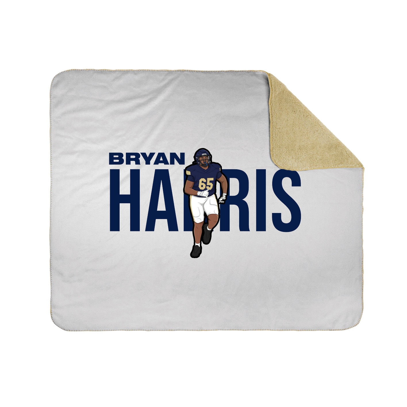 Throw Blanket — Player Name in White