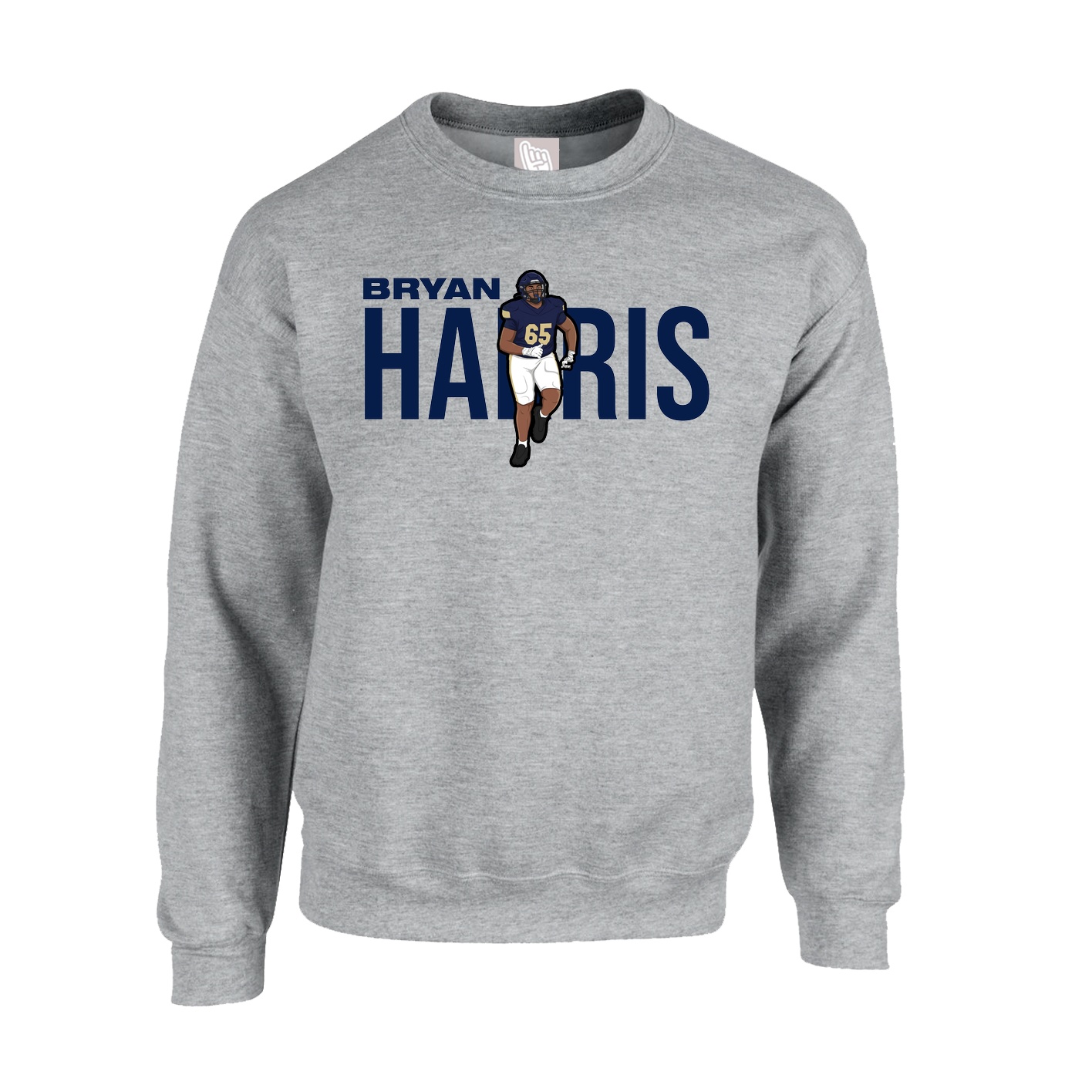 Fleece Crew — Player Name in Grey