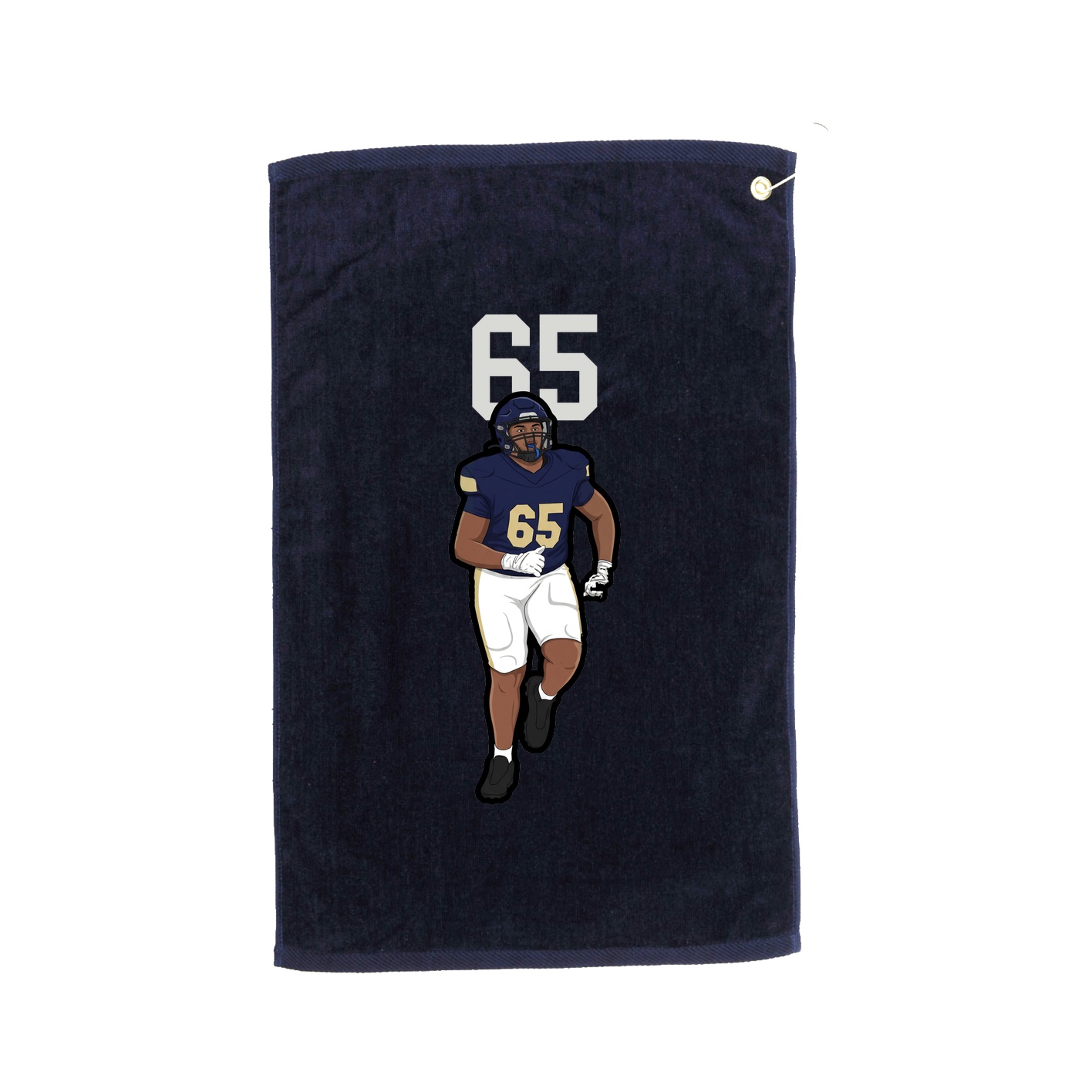 Golf Towel — Number Top in Navy