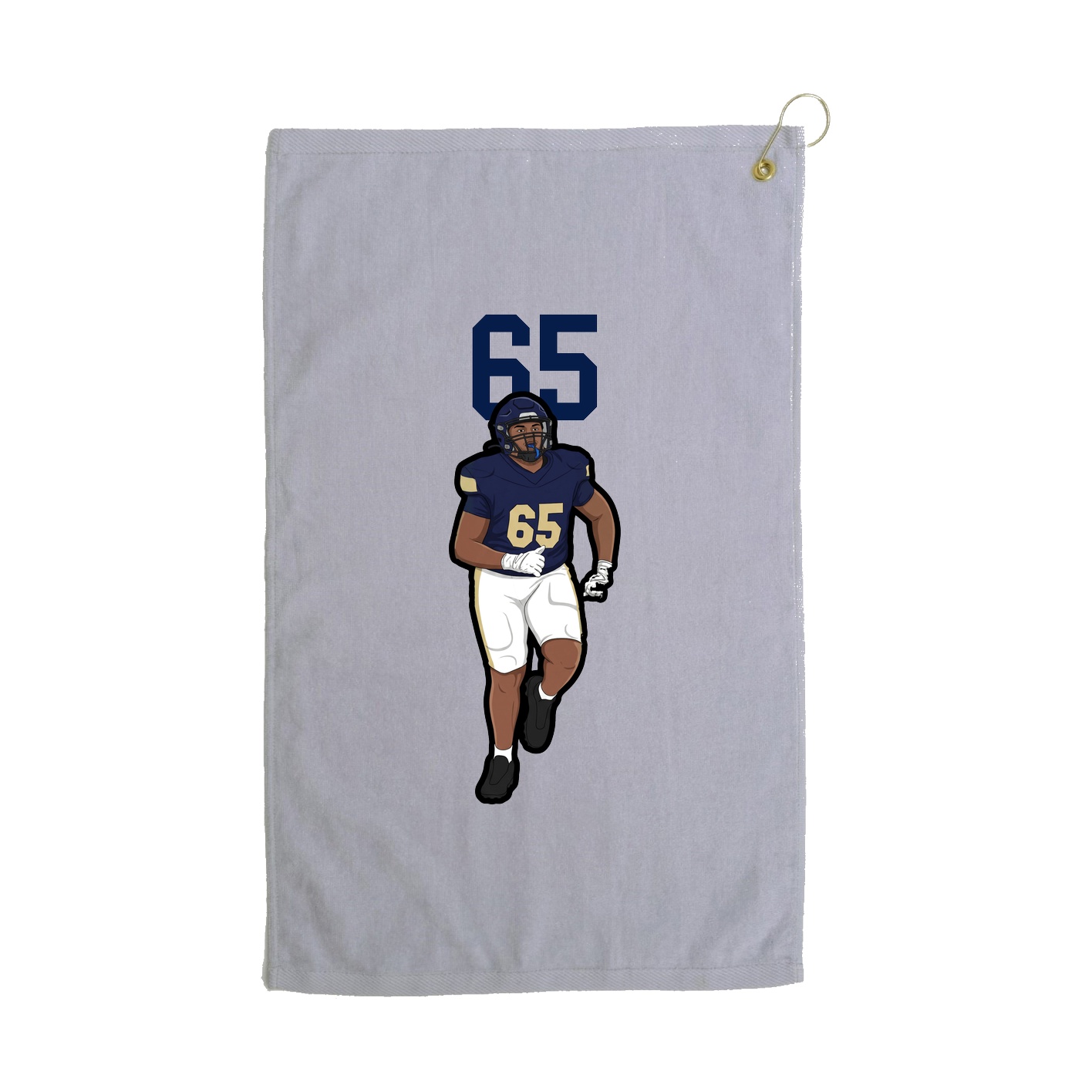 Golf Towel — Number Top in Grey