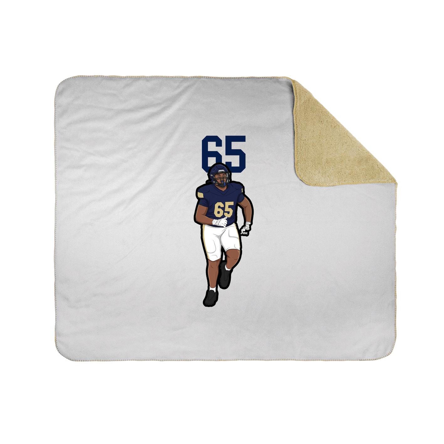 Throw Blanket — Number Top in White