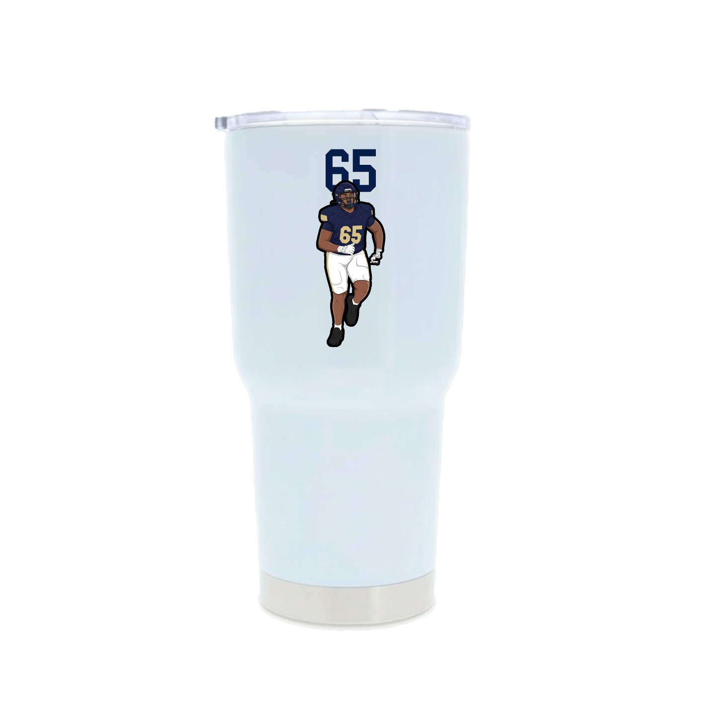 30oz Stainless Steel Tumbler — Number Top in White