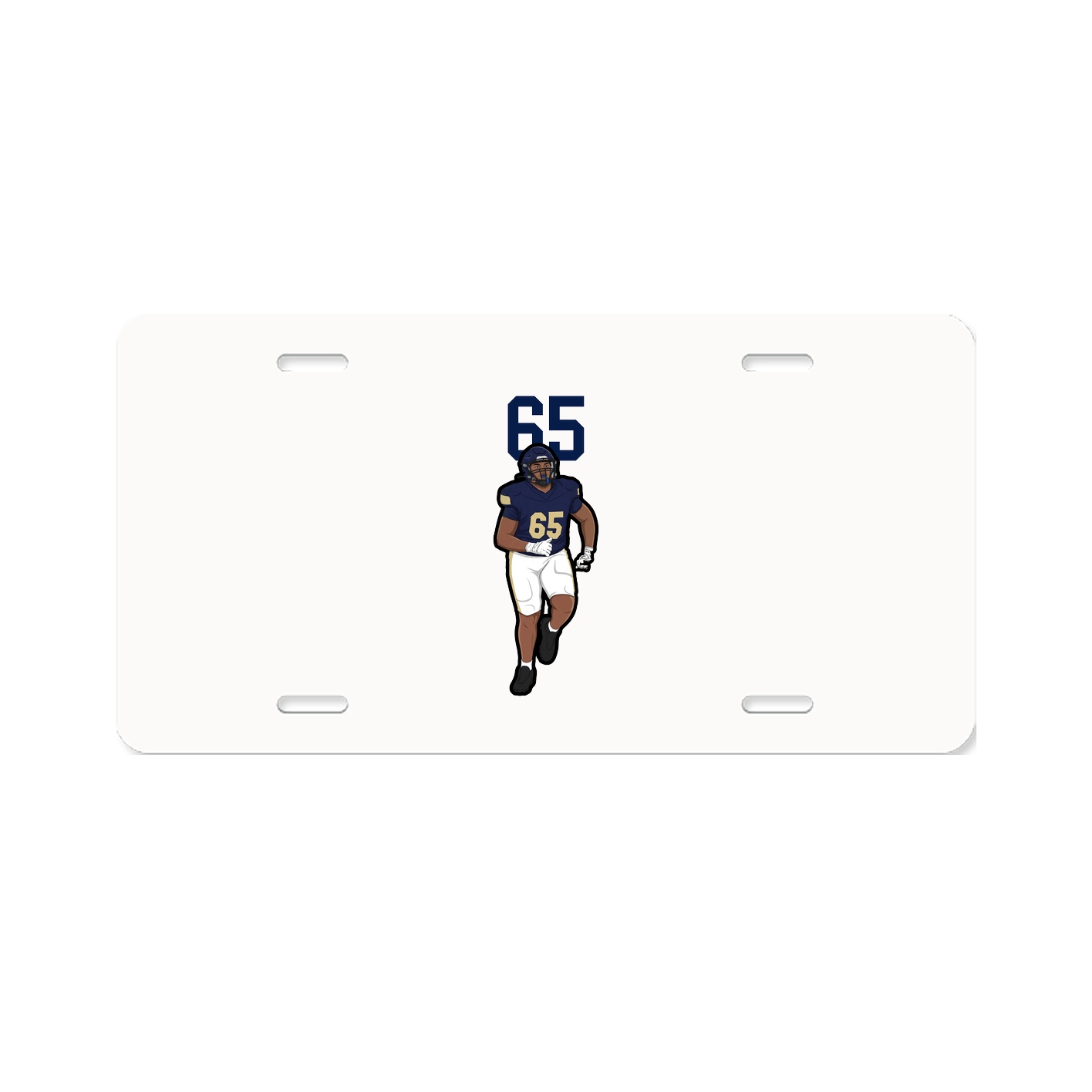 License Plate — Number Top in Classic
