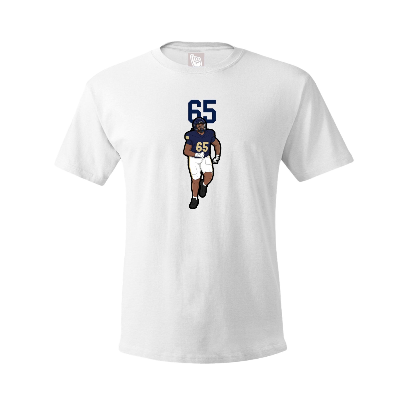Youth Tee — Number Top in White