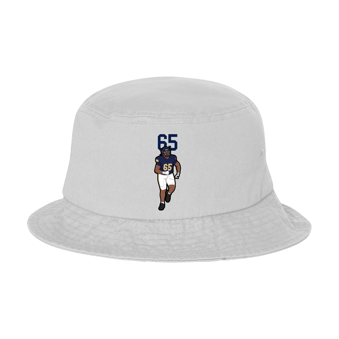 Bucket Cap — Number Top in White