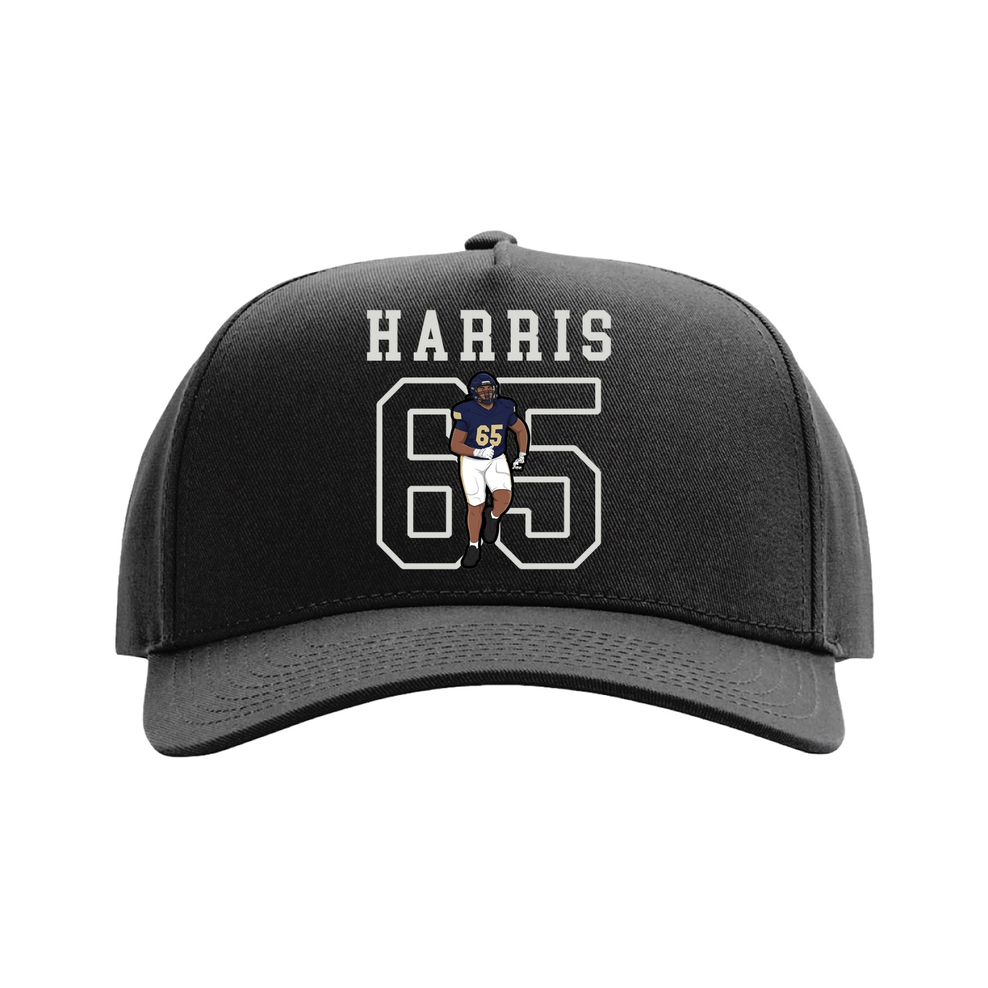 Full Fabric Five-Panel Champ Cap — Shirsey in Black