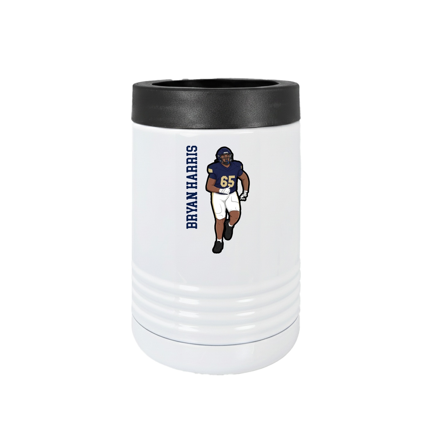 Beverage Holder — Name Vertical in White