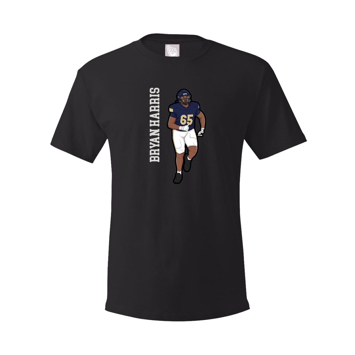 Youth Tee — Name Vertical in Black