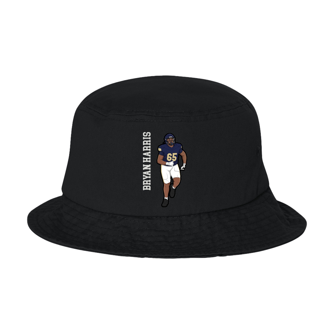 Bucket Cap — Name Vertical in Black
