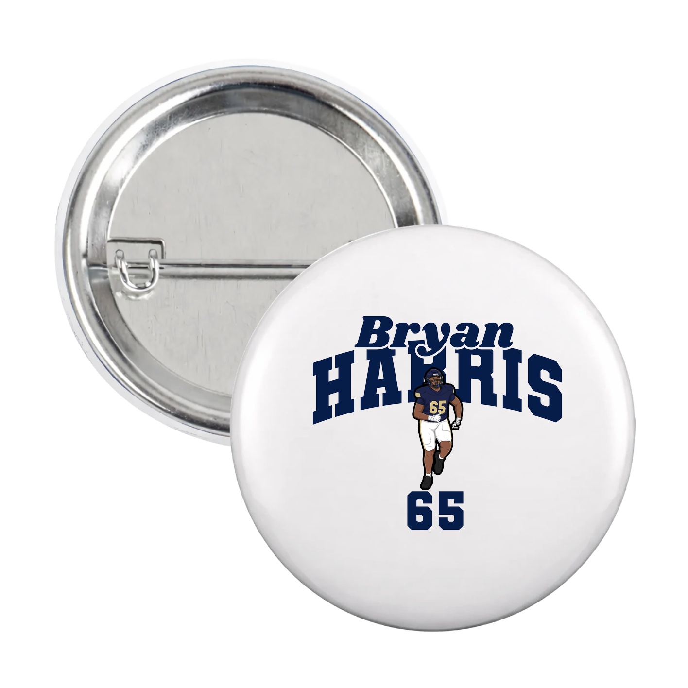 Game Day Button — Signature Arch in White