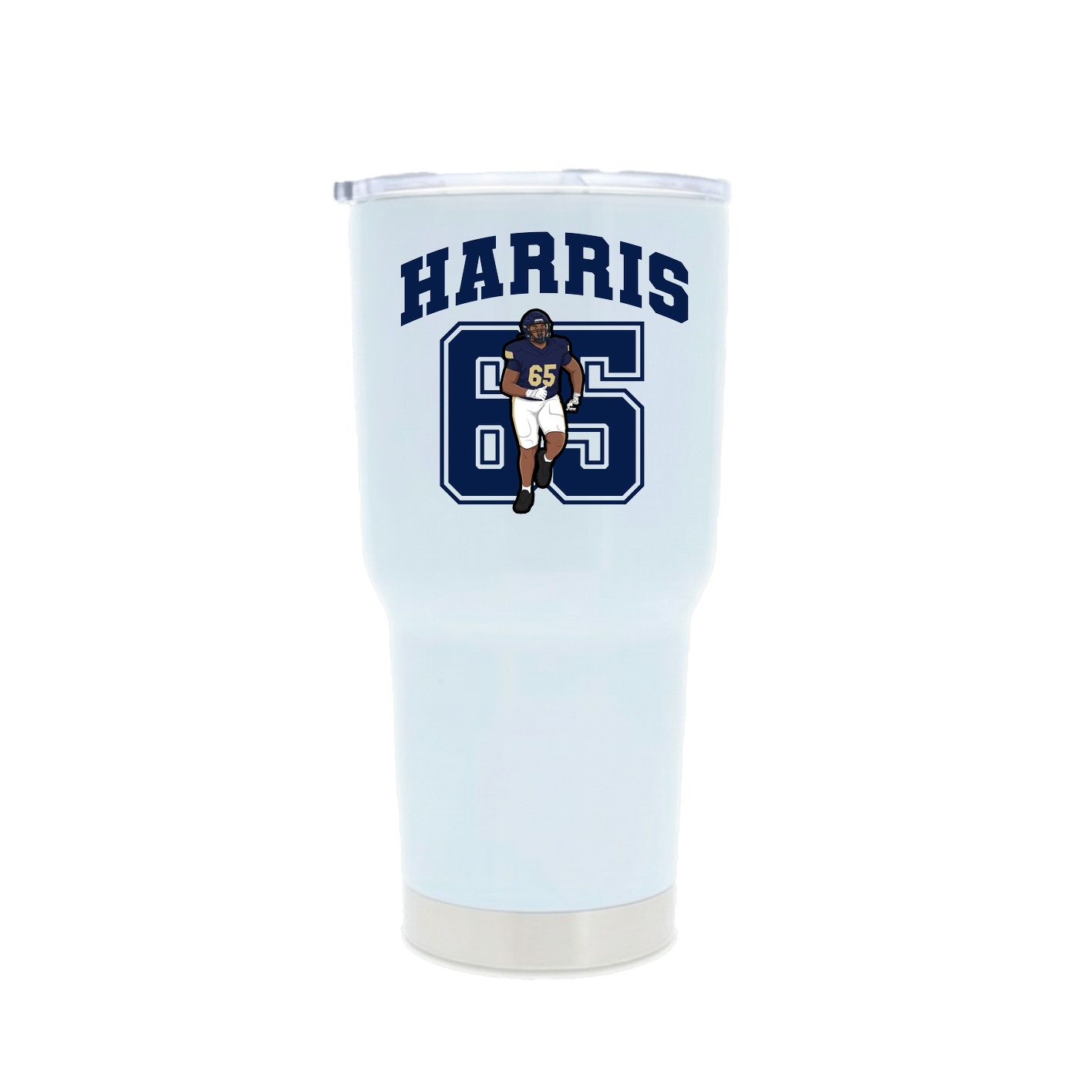30oz Stainless Steel Tumbler — Number in White