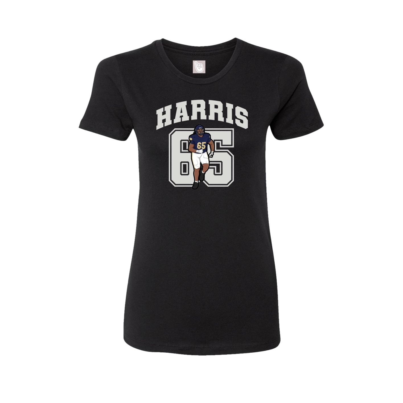 Womens Tee — Number in Black