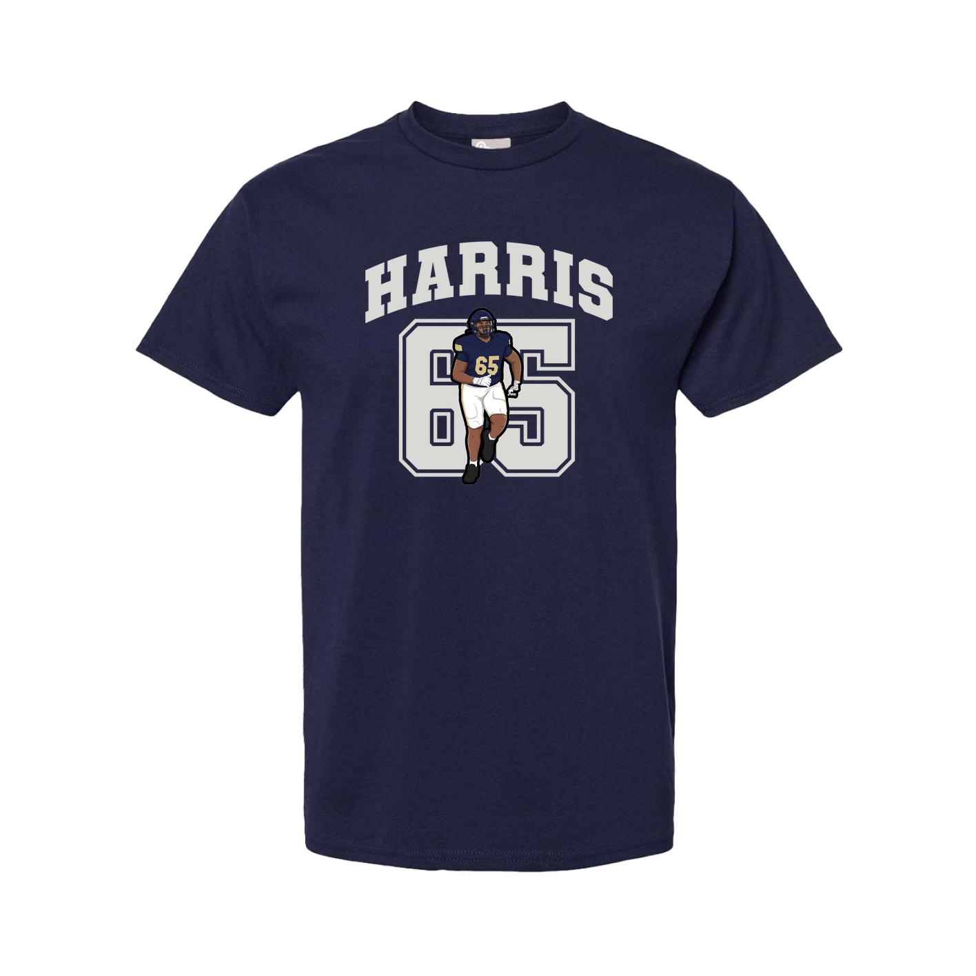 Youth Tee — Number in Navy