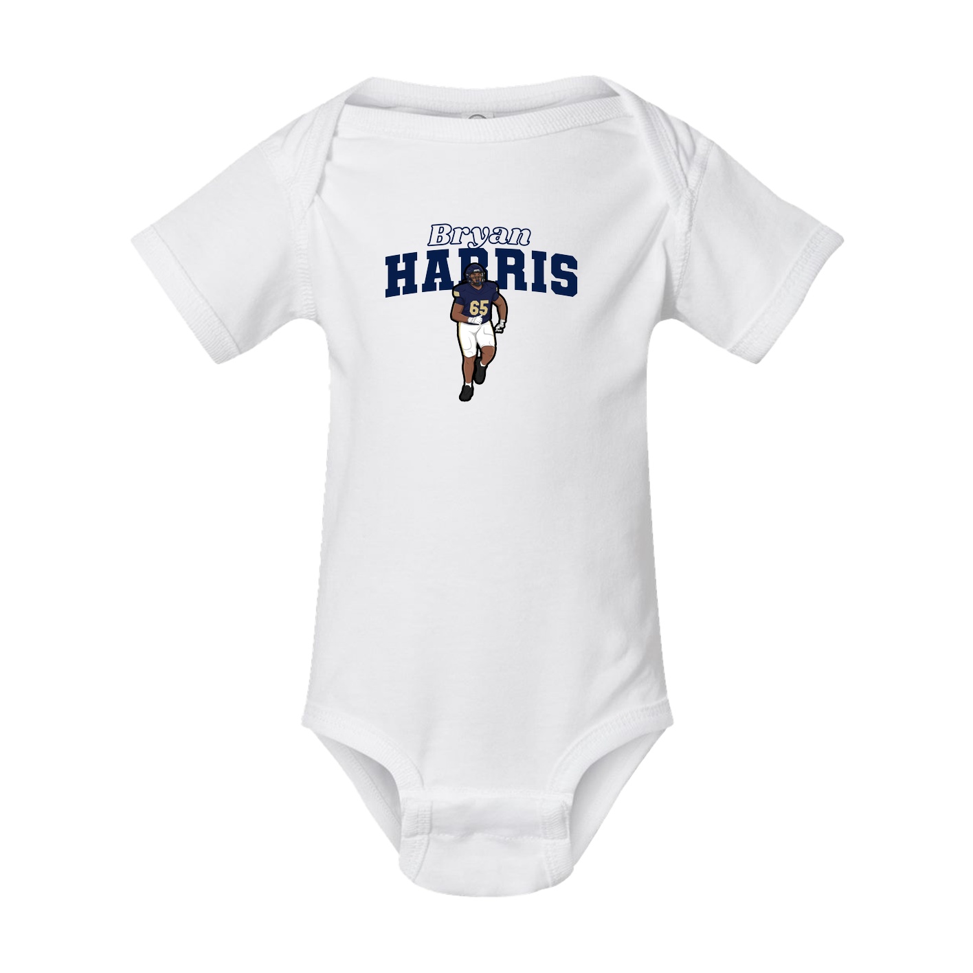 Baby Onesie — Name Arch in White