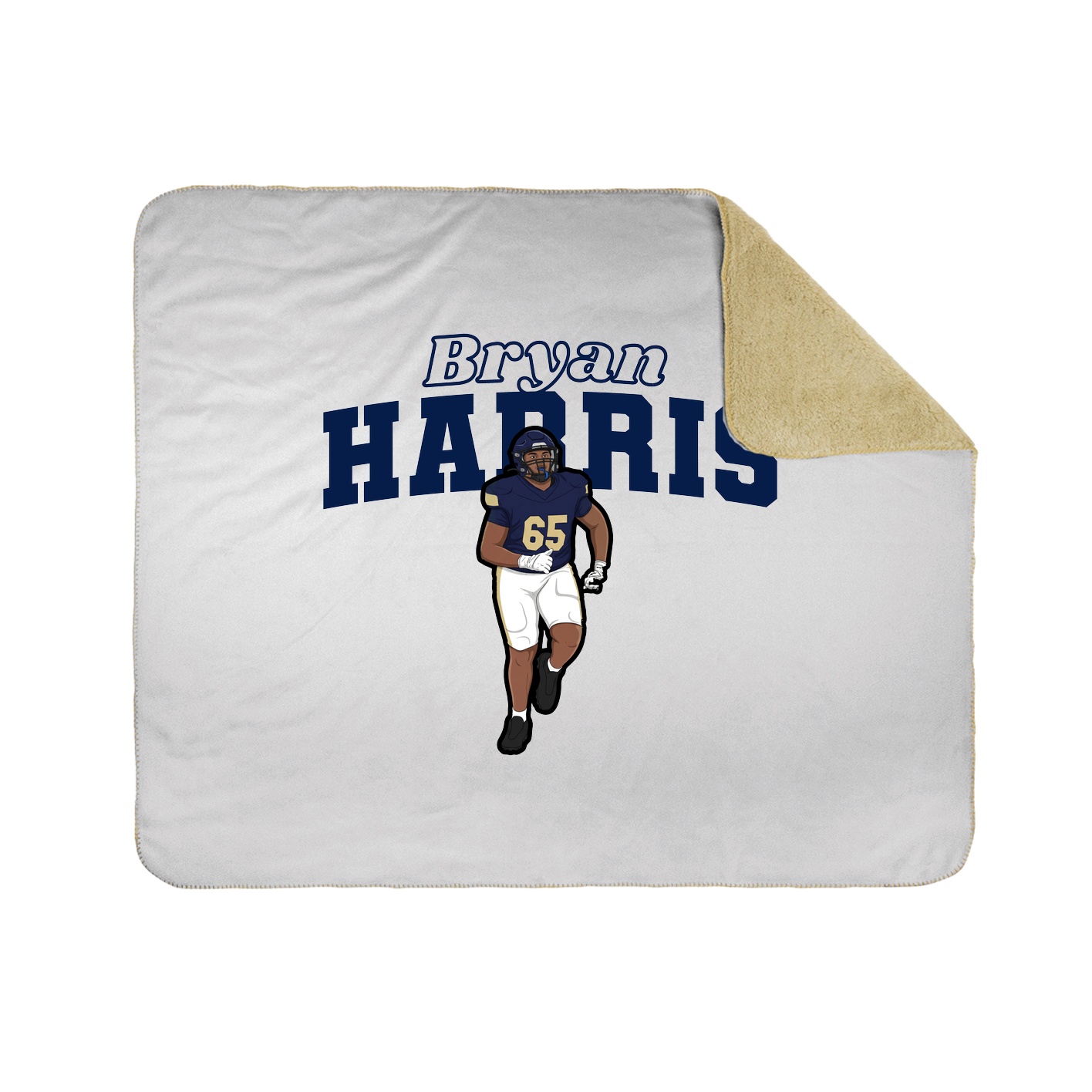 Throw Blanket — Name Arch in White