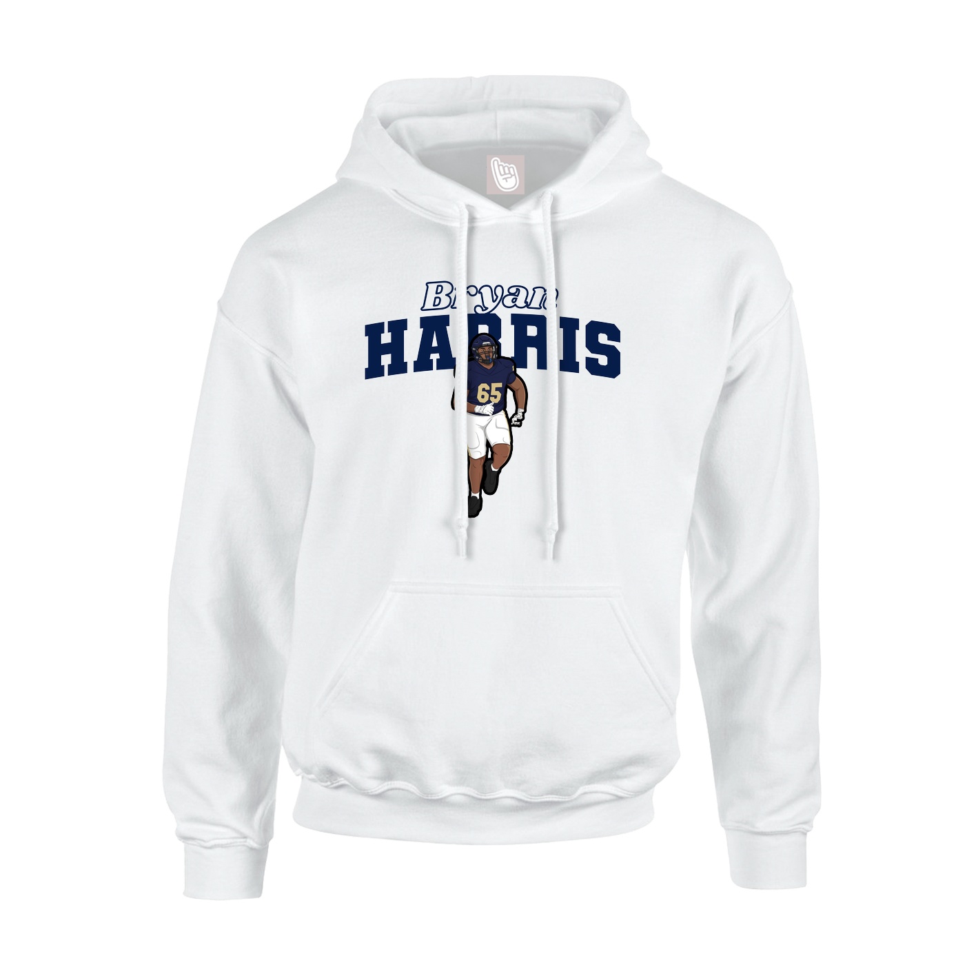 Hoodie — Name Arch in White