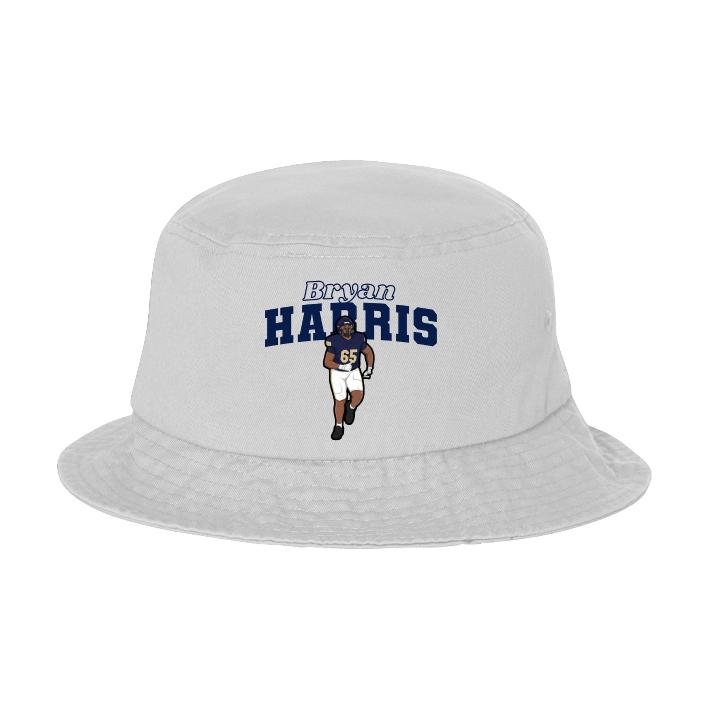 Bucket Cap — Name Arch in White