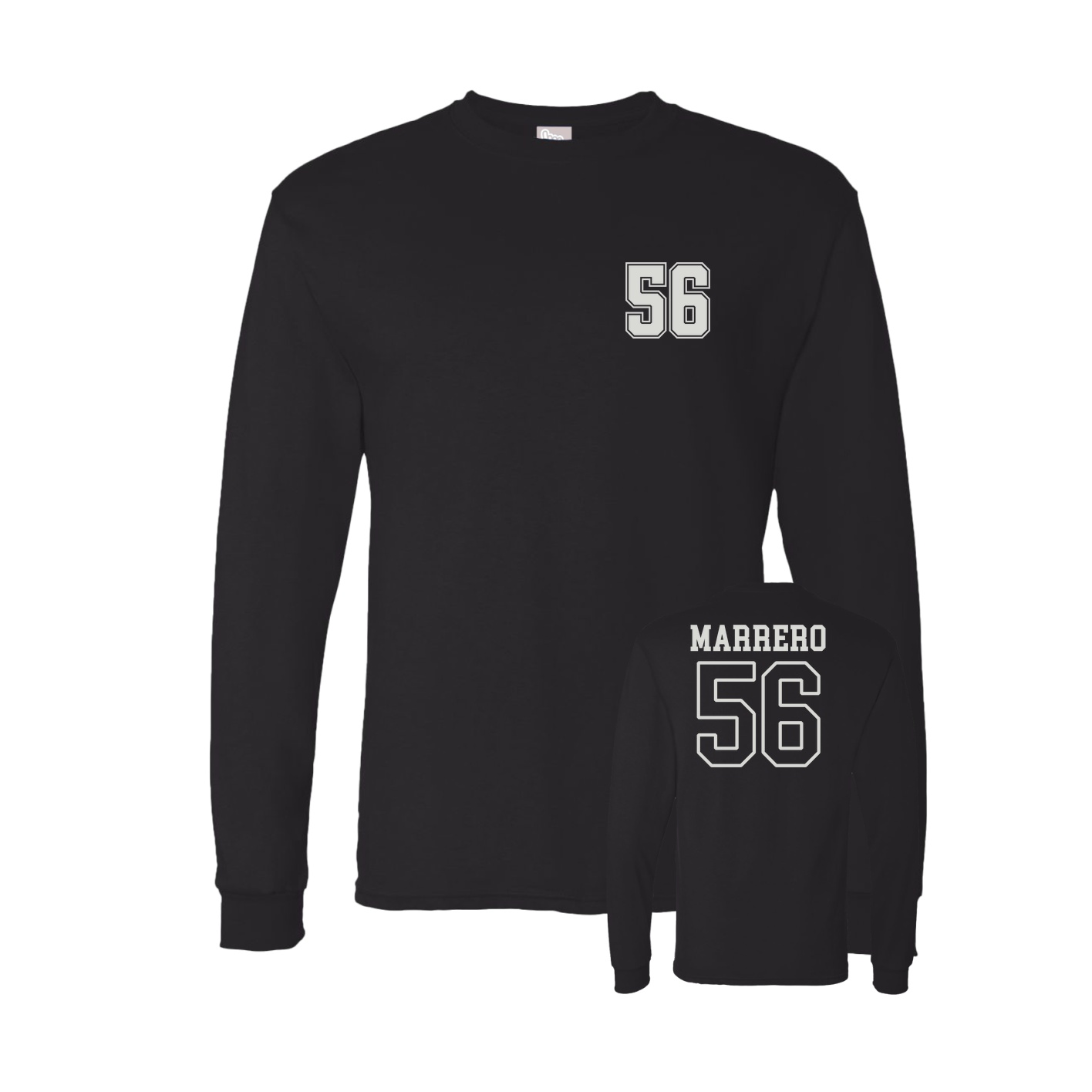 Long Sleeve Tee — Chest Back in Black