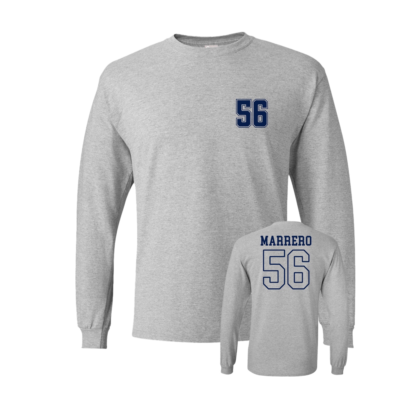 Long Sleeve Tee — Chest Back in Grey