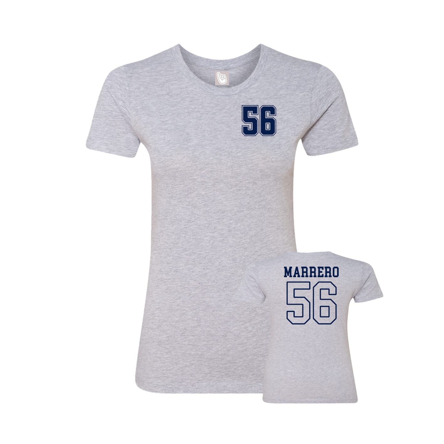 Womens Tee — Chest Back in Grey
