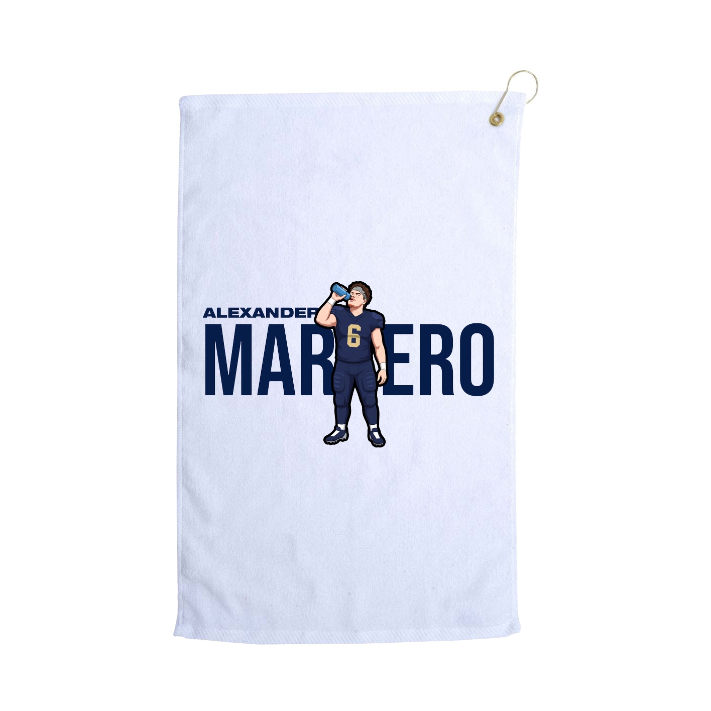 Golf Towel — Player Name in White