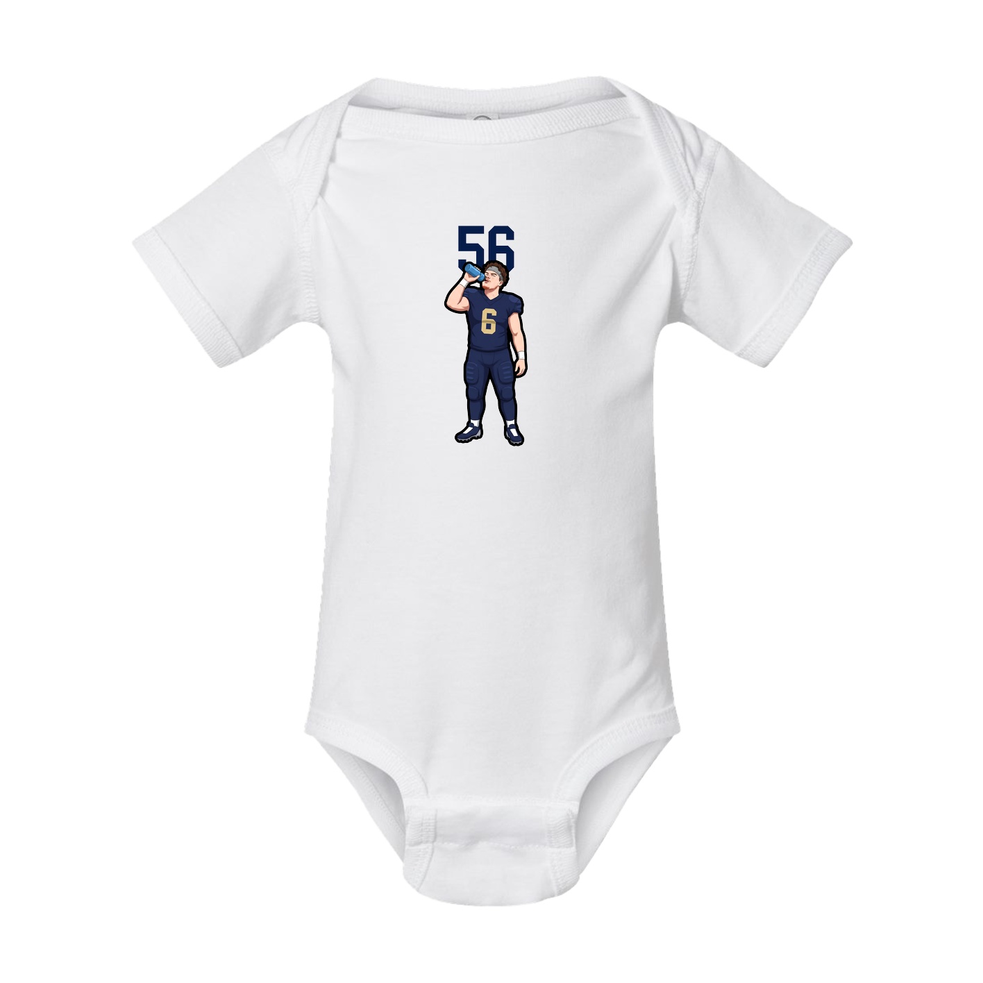 Baby Onesie — Number Top in White