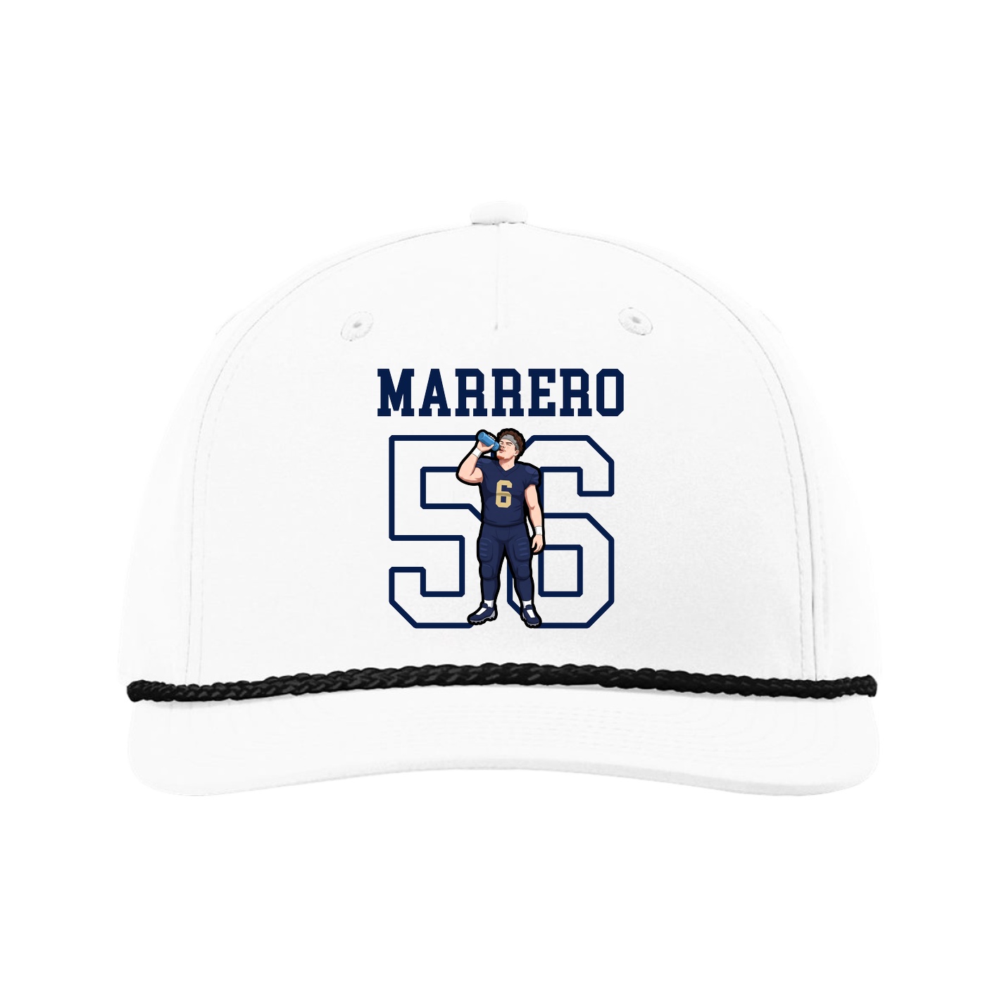 Five-Panel Classic Rope Cap — Shirsey in White