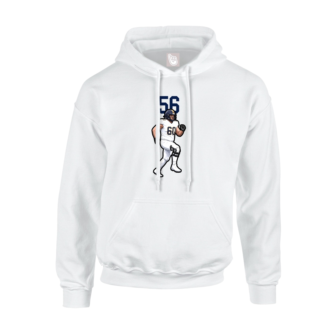 Hoodie — Number Top in White