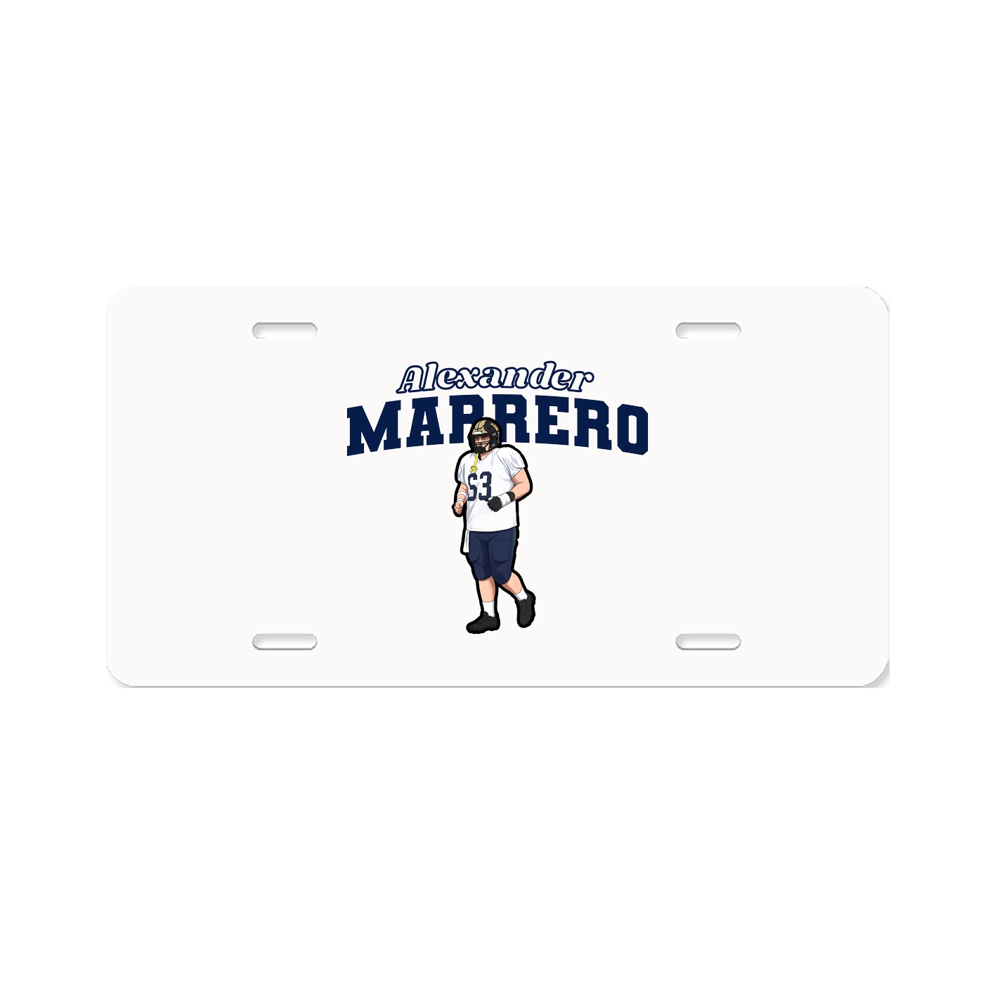 License Plate — Name Arch in Classic