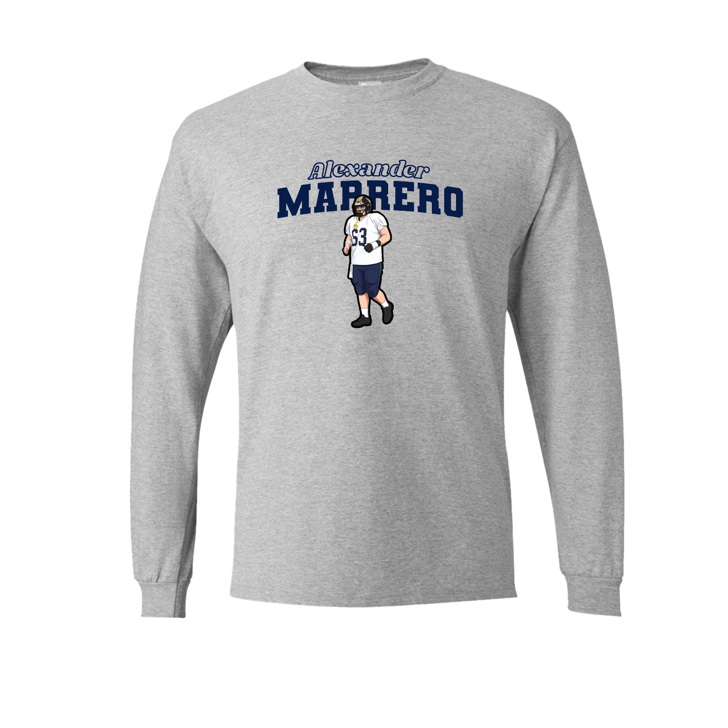 Long Sleeve Tee — Name Arch in Grey
