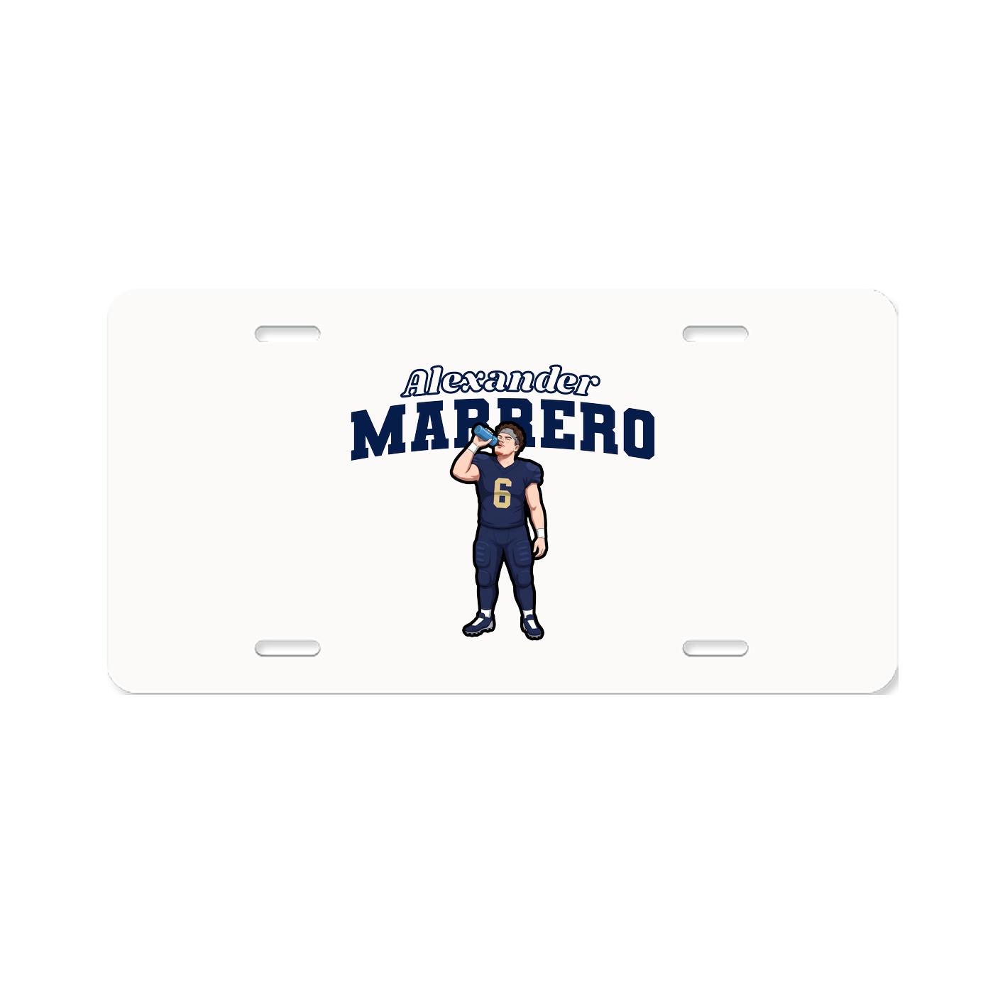 License Plate — Name Arch in Classic