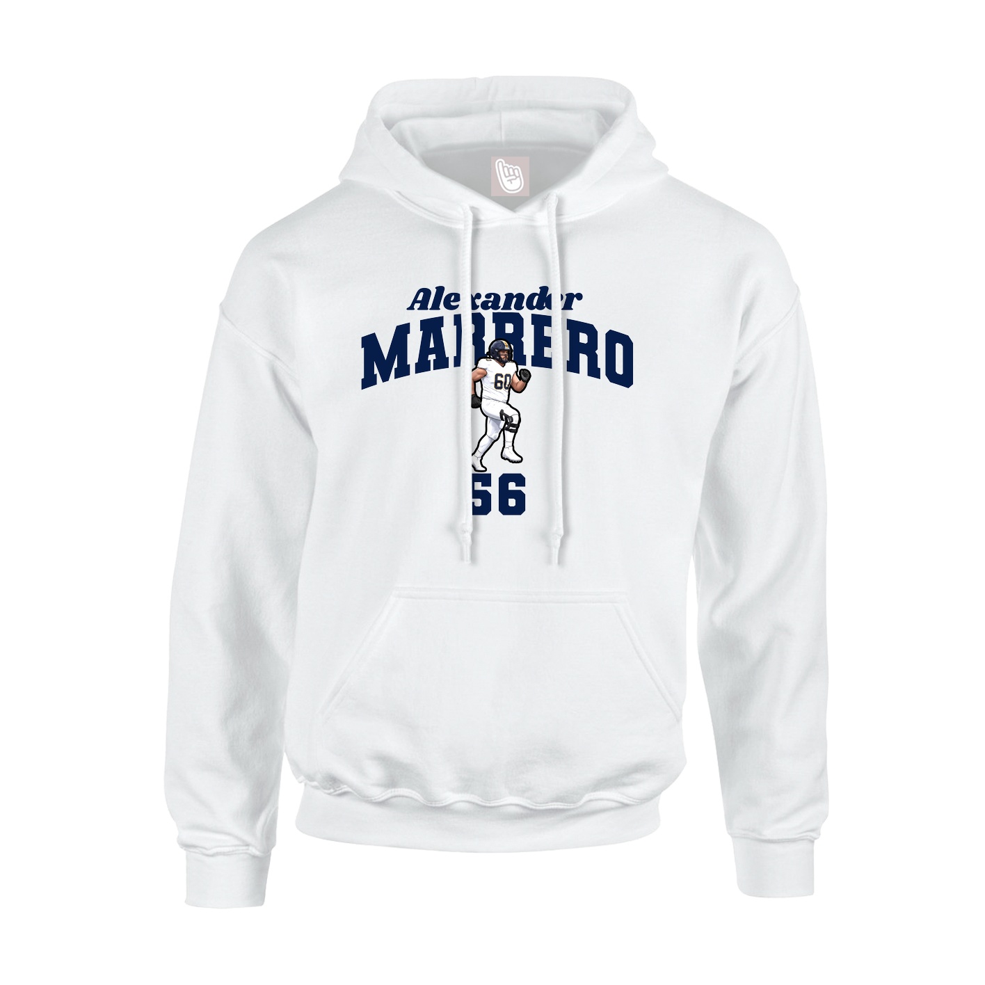 Youth Hoodie — Signature Arch in White