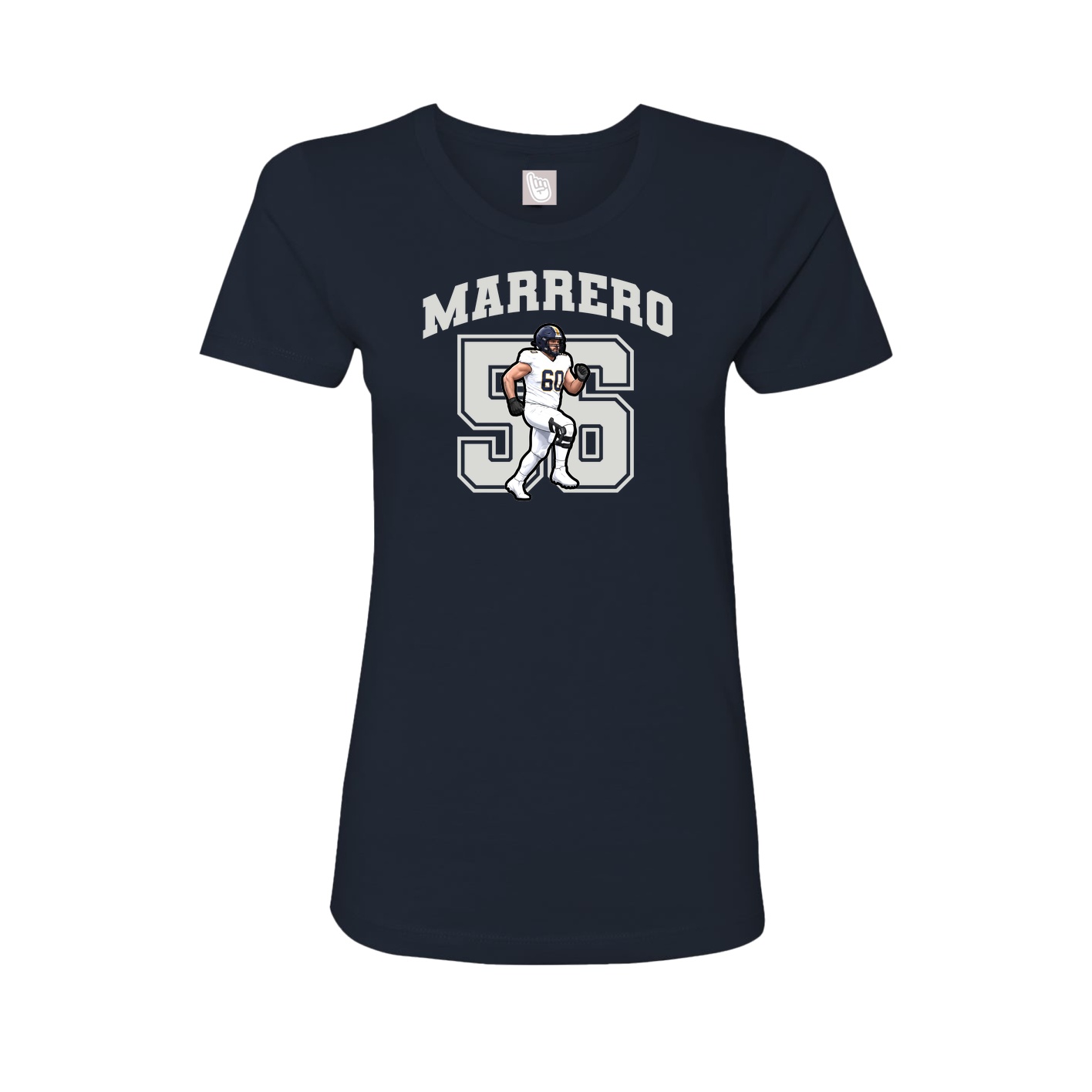 Fitted Women's Tee — Number in Navy