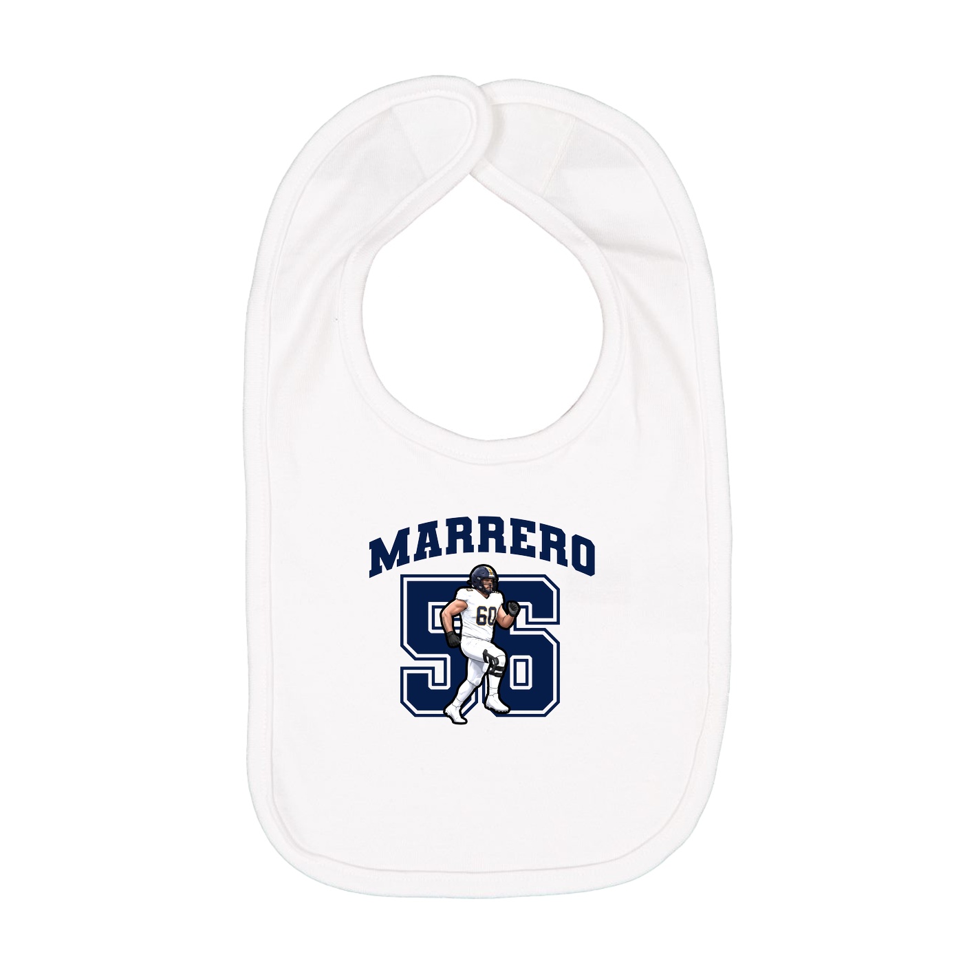 Infant Bib — Number in White