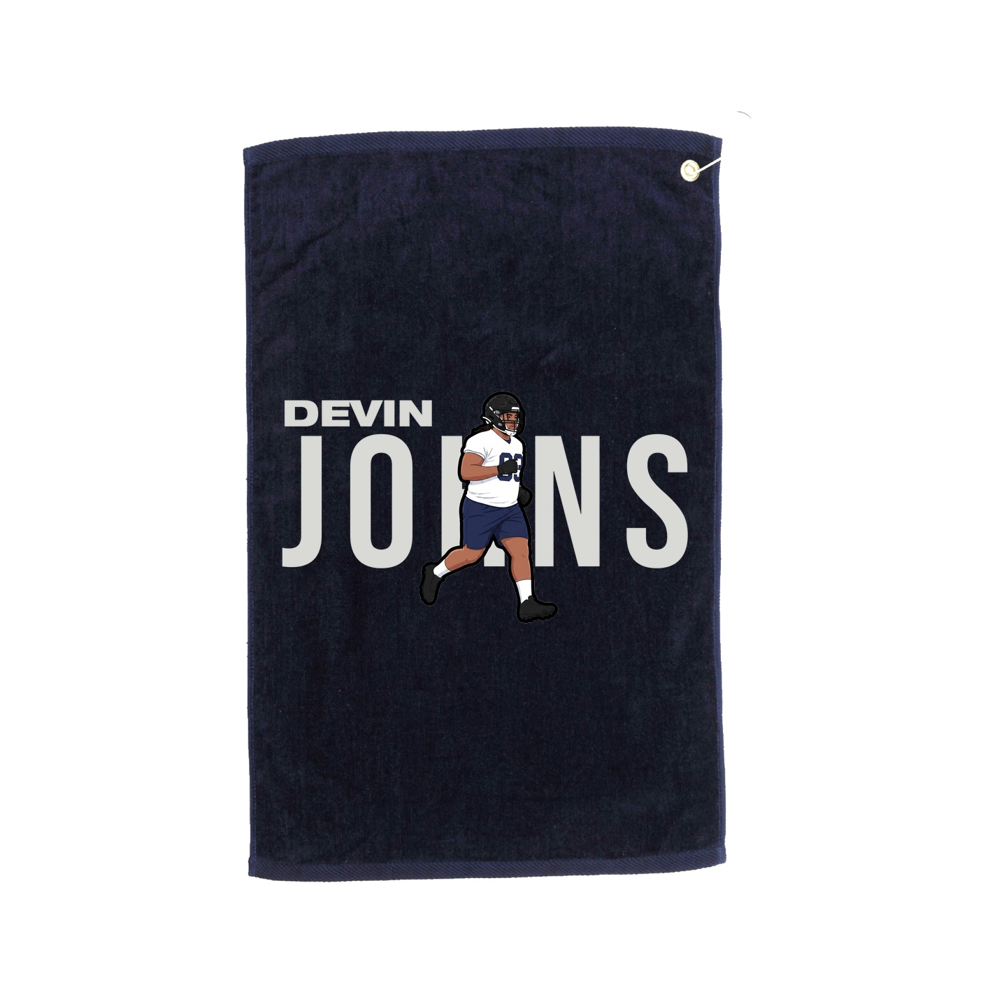 Golf Towel — Player Name in Navy