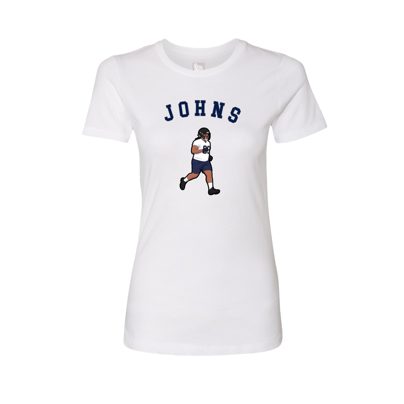 Fitted Women's Tee — Shirsey Arch in White