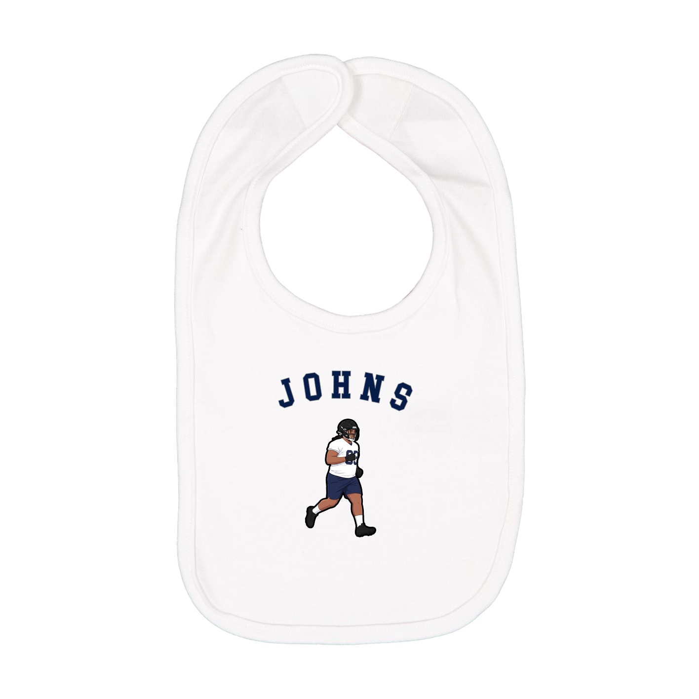 Infant Bib — Shirsey Arch in White