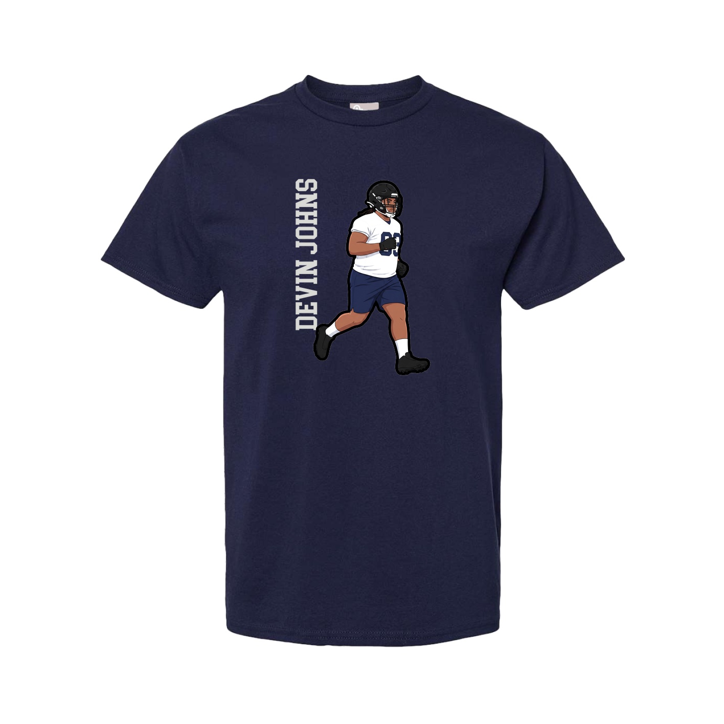 Tee — Name Vertical in Navy