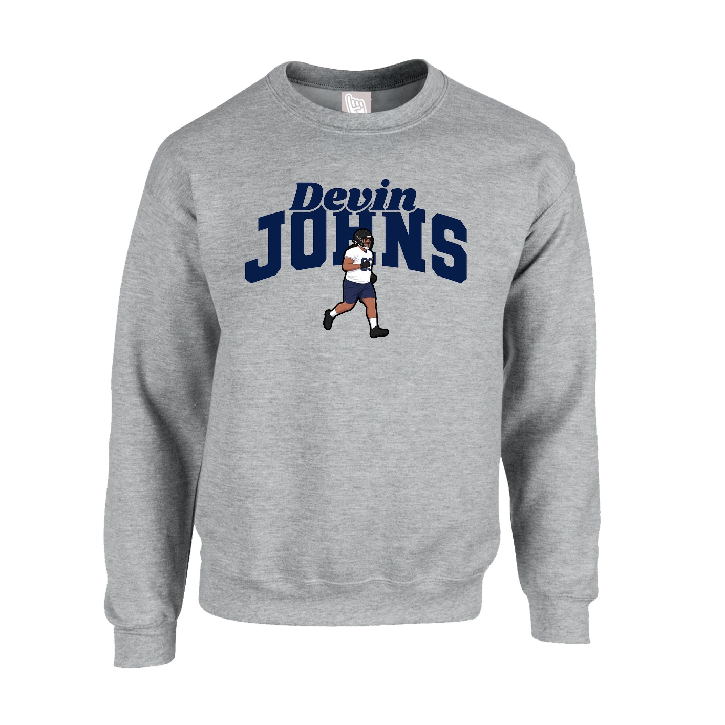Fleece Crew — Signature Arch in Grey