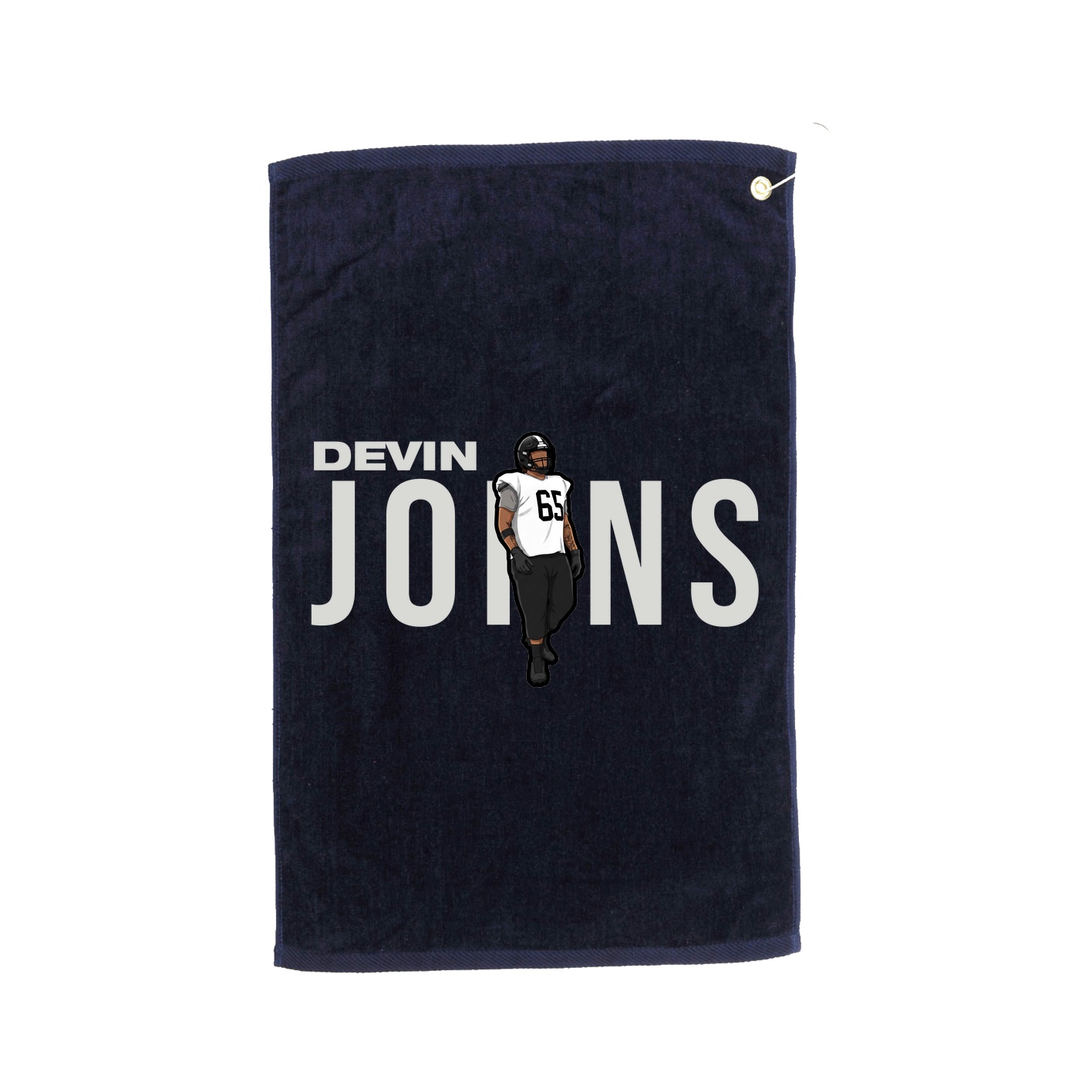 Golf Towel — Player Name in Navy